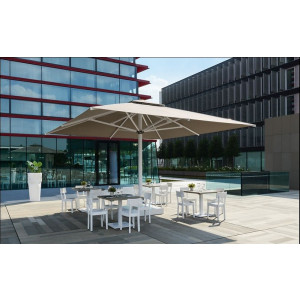 Parasol géant automatique pour terrasse - Dimensions (L x l) :  500 x 500 cm à 600 x 700 cm