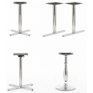 Pied de table intérieur INOX - Hauteur : 72 à 108 cm