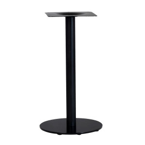 Pied de table restaurant acier base ronde - Hauteur : 72 cm - Longueur plateau : de 55 à 70 cm - Acier noir