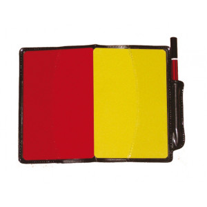 Pochette d'arbitrage Football - Dim du set : L 9,2 x H 12 cm - Dim du carton : L 7,7 x H 11,4 cm