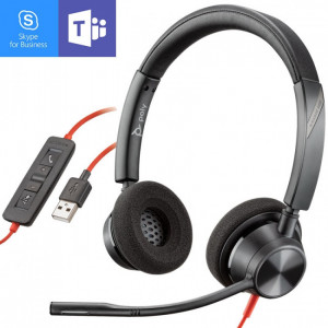 Poly - Plantronics Blackwire 3320 USB-A MS - Casque PC pour Skype - PLB3320USBAM-Poly