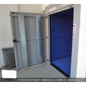 Porte battante manuelle simple ou double vantaux - Porte avec 1 ou 2 vantaux métalliques