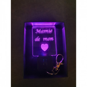 Porte-clés LED lumineux avec texte personnalisé - Porte-clé lumineux avec texte sur mesure