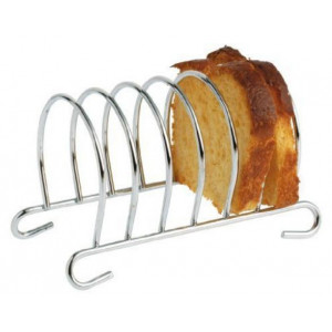 Porte toast 6 places (Lot de 4) - Lot de 4 - Pour 6 tranches - Acier chromé