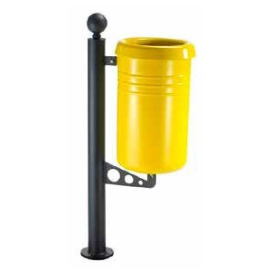 Poubelle extérieure cylindrique 45 litres - Capacité : 45 litres