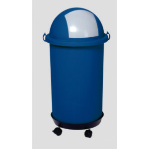 Poubelle plastique avec clapet - Volume  : 50 L