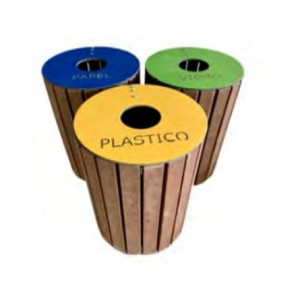 Poubelle tri sélectif extérieur - Plastique recyclé 