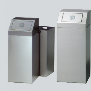 Poubelles tri sélectif inox brossé - Fabriqués en tôles d‘INOX.