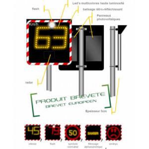 Radar pédagogique démontable - Type RP1- Dimensions : l x h (mm) 500 x 500 - 700 x 700- 900 x 900 -1050 x 1050