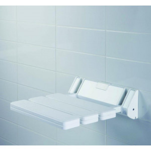 Siège de douche relevable - Charge max : 150Kg - Aluminium et plastique ABS