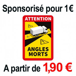 Stickers de signalisation angle mort  - signalisation  obligatoire et réglementaire 