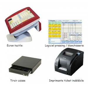 Solution caisse tactile pour pressing - Système complet de caisse informatique - gestion spéciale pressing