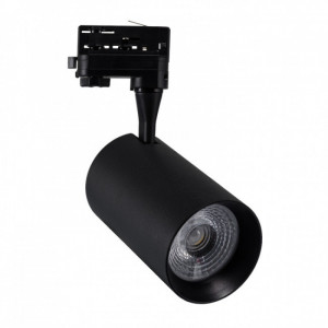 Spot LED Vulcan 30W - Le Spot Led Vulcan 30W Noir pour Rail Triphasé (3 Allumages) fournit un éclairage polyvalent dans des espaces en constante évolution