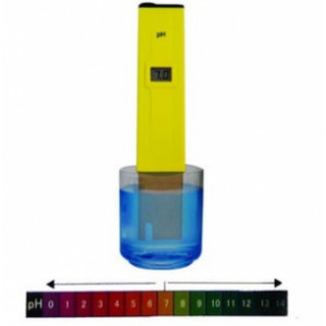 Stylo PH mètre numérique jaune - Résolution : 0,1 pH, précision : +/- 0,1 pH