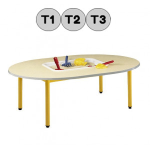 Table avec bacs - Bac plastique