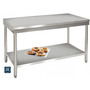 Table inox de cuisine - Longueur : de 500 à 2000 mm - Profondeur : 600 ou 700 mm