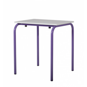 Table scolaire empilable monoplace - Taille 6 - mélaminé ou stratifié - 4 pieds
