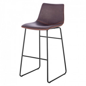 Tabouret en similicuir - Tabouret de style Mid Century en similicuir