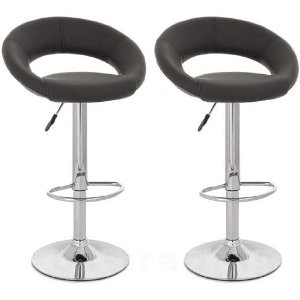 Tabouret simili-cuir pivotant hauteur 83 cm - Hateur maximale 83 cm - Diamètre du pied 41 cm