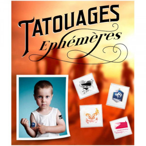 Tatouage temporaire - Imprimés en quadrichromie - 3 tailles standards : 4x4, 5x5, 6x6 cm