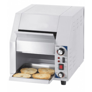 Toaster convoyeur professionnel - Dimensions ( L x P x H ) :  363 x 570 x 410 mm- Puissance : 2 300 W- Matière : Acier inoxydable