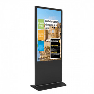 Ecran d'affichage dynamique en totem tactile ou non - Solution de communication simple et conviviale sur totem