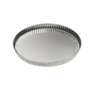 Moule à tarte fer blanc (Lot de 3) - Lot de 3 - Diamètre : 20 à 32 cm - Hauteur : 2,8 cm - Fond fixe