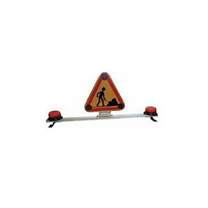 Triangle triflash de signalisation - 2 gyrophares LED