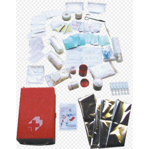 Trousse de secours en plastique - Composée de 73 éléments