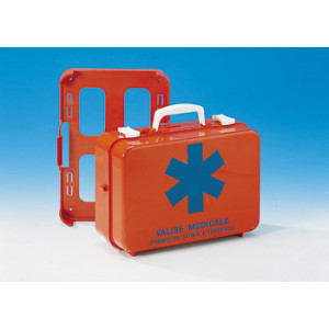 Valisette de premiers secours d'urgence - Dimensions : 250 x 185 x 83 mm.