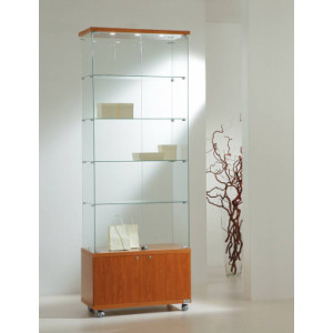 Vitrine classique pour commerce - Dimensions (L x P x H) : 80 x 40 x 220 cm