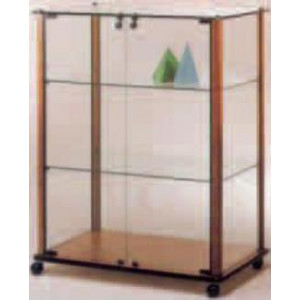 Vitrine comptoir alu - Dimensions 17BABL : 78 x 45 x 100H cm 19BABL : 103 x 45 x 100H cm