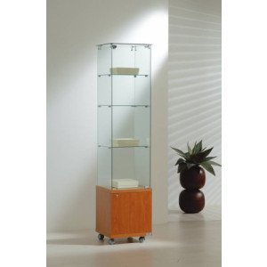 Vitrine d'exposition classique étroite Largeur 40 cm - Dimensions (L x P x H) : 40 x 40 x 180 cm