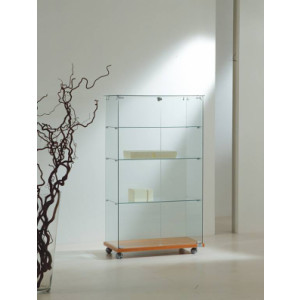 Vitrine d'exposition classique verre largeur 80 cm - Dimensions (L x P x H) : 80 x 40 x 140 cm