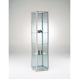 Vitrine d'exposition étroite Largeur 41.5 cm - Dimensions( H x L x P) : 183,5 x 41,5 x 41,5 cm