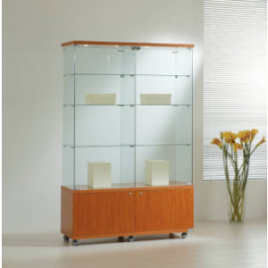 Vitrine d'exposition large classique - Dimensions (L x P x H) : 117 x 40 x 181 cm