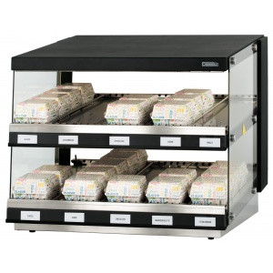 Vitrine libre service chaude - Dimensions : L.800 x P.640 x H.685 mm - Puissance : 1160 W / 230 V