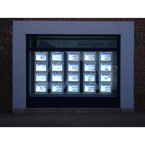 Vitrine lumineuse recto verso - 100 000 heures d'utilisation - Double face