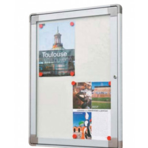 Vitrine murale d'affichage  - Formats 2A4 à 18A4 - 1 ou 2 portes - Cadre en aluminium