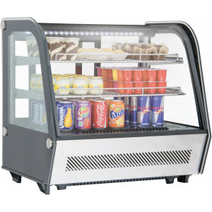 Vitrine réfrigérée à poser 120 L - Dim( L x P x  H )  :  710 x  575 x  685 mm- Puissance : 160 W- Contenance : 120 litres