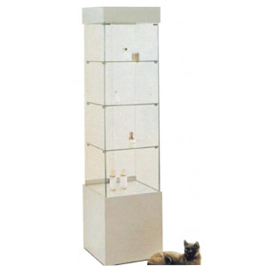 Vitrine verre pour commerce - 43 L x 43 P x 176 H cm