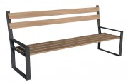 Banc de jardin en bois et alu 