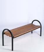 Banc extérieur en bois et métal