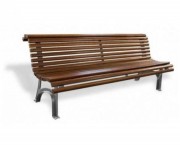 Banc public en bois exotique 2000 mm 