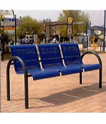 Banc public métal