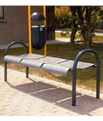 Banc public métal sans dossier 