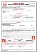 Carnet permis de feu 