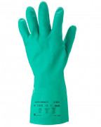 Gant de protection chimique en nitrile résistant vert 