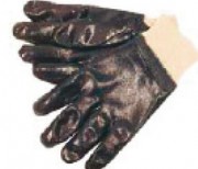 Gants enduits nitrile à poignets resserrés 