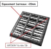 Grille caniveau plate à cadre C 250 